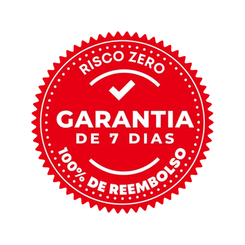 Garantia de 7 dias, 100% de reembolso